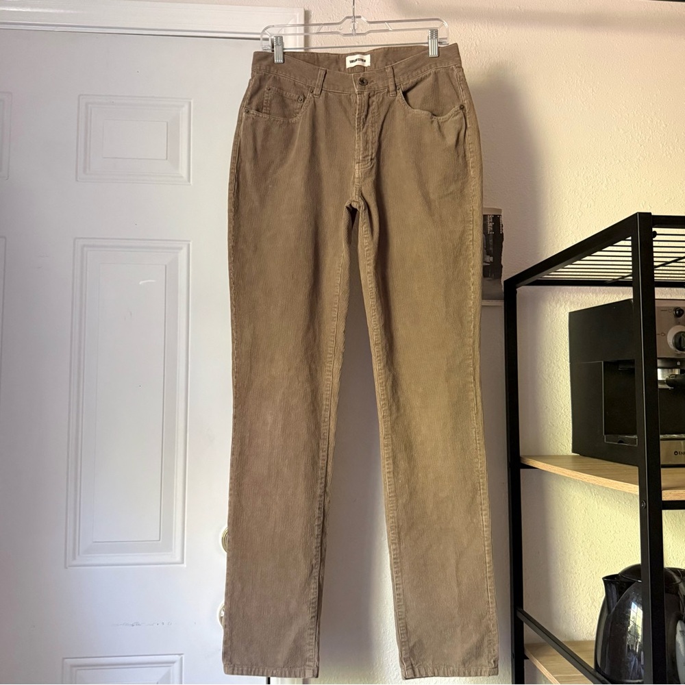 TAYLOR STITCH tan organic cotton corduroy slim straight‎ leg pants